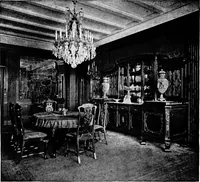 An illustration from The room beautiful; a collection of interior illustrations showing decoration and furnishing details of the important furnishing periods (1915)