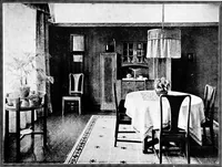 An illustration from The room beautiful; a collection of interior illustrations showing decoration and furnishing details of the important furnishing periods (1915)