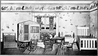 An illustration from The room beautiful; a collection of interior illustrations showing decoration and furnishing details of the important furnishing periods (1915)