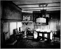 An illustration from The room beautiful; a collection of interior illustrations showing decoration and furnishing details of the important furnishing periods (1915)