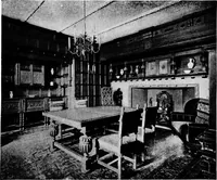 An illustration from The room beautiful; a collection of interior illustrations showing decoration and furnishing details of the important furnishing periods (1915)