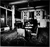 An illustration from The room beautiful; a collection of interior illustrations showing decoration and furnishing details of the important furnishing periods (1915)