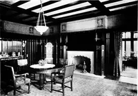 An illustration from The room beautiful; a collection of interior illustrations showing decoration and furnishing details of the important furnishing periods (1915)