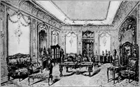 An illustration from The room beautiful; a collection of interior illustrations showing decoration and furnishing details of the important furnishing periods (1915)