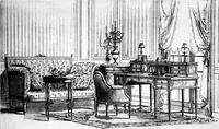 An illustration from The room beautiful; a collection of interior illustrations showing decoration and furnishing details of the important furnishing periods (1915)