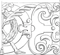 An illustration from Specimens of staircases and handrails of the age of Queen Elizabeth (1860)