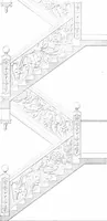 An illustration from Specimens of staircases and handrails of the age of Queen Elizabeth (1860)