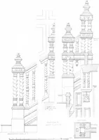An illustration from Specimens of staircases and handrails of the age of Queen Elizabeth (1860)
