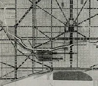 An illustration from Wacker's manual of the plan of Chicago: municipal economy. Especially prepared for study in the schools of Chicago., auspices of the Chicago Plan Commission .. (1920)
