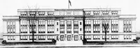 An illustration from The city plan of Flint, Michigan, including the reports of John Nolen, city planner, and Bion J. Arnold, transportation engineer, as approved by the City planning board and accepted by the Common council. George C. Kellar, mayor. Frank D. King, city clerk (1920)
