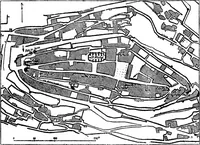 An illustration from Town planning in Madras : a review of the conditions and requirements of city improvement and development in the Madras Presidency (1918)