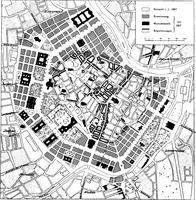 An illustration from Town planning in Madras : a review of the conditions and requirements of city improvement and development in the Madras Presidency (1918)