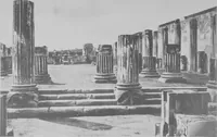 An illustration from Pompei past and present; its principal monuments as they are and as they used to be, reproduced and restored from photographs and original sketches (1905)
