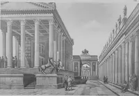 An illustration from Pompei past and present; its principal monuments as they are and as they used to be, reproduced and restored from photographs and original sketches (1905)