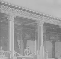 An illustration from Pompei past and present; its principal monuments as they are and as they used to be, reproduced and restored from photographs and original sketches (1905)