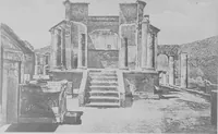 An illustration from Pompei past and present; its principal monuments as they are and as they used to be, reproduced and restored from photographs and original sketches (1905)
