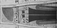 An illustration from The triple mummy case of Aroeri-Ao, an Egyptian priest, in Dr. Lee's museum at Hartwell house, Buckinghamshire (1858)
