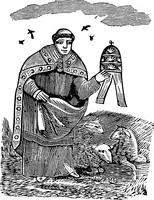 Picture 21 of 24 from Magicon: wonderful prophecies concerning popery and its impending overthrow and fall, together with predictions relative to America, the end of the world and the formation of the new earth, ... with twenty-four magic figures (1869), leaf 112