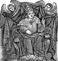 An illustration from Magicon: wonderful prophecies concerning popery and its impending overthrow and fall, together with predictions relative to America, the end of the world and the formation of the new earth, ... with twenty-four magic figures (1869)