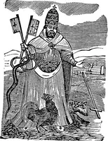 Picture 9 of 24 from Magicon: wonderful prophecies concerning popery and its impending overthrow and fall, together with predictions relative to America, the end of the world and the formation of the new earth, ... with twenty-four magic figures (1869), leaf 64