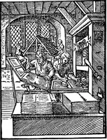 An illustration from A short history of the art of printing in England (1877)