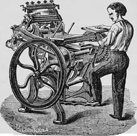 An illustration from A short history of the art of printing in England (1877)