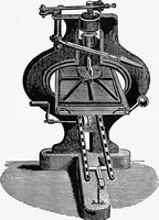 An illustration from A short history of the printing press and of the improvements in printing machinery from the time of Gutenberg up to the present day (1902)