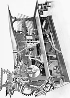An illustration from A short history of the printing press and of the improvements in printing machinery from the time of Gutenberg up to the present day (1902)