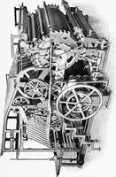 An illustration from A short history of the printing press and of the improvements in printing machinery from the time of Gutenberg up to the present day (1902)