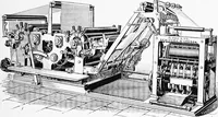 An illustration from A short history of the printing press and of the improvements in printing machinery from the time of Gutenberg up to the present day (1902)