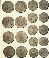 An illustration from The American numismatical manual of the currency or money of the aborigines, and colonial, state, and United States coins. With historical and descriptive notices of each coin or series (1859)