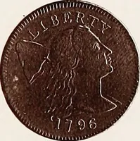 An illustration from Monograph of United States cents and half cents issued between the years 1793 and 1857: to which is added a table of the principal coins, tokens, jetons, medalets, patterns of coinage and Washington pieces, generally classified under the head of colonial coins. A contribution to the numismatic history of the United States (1879)