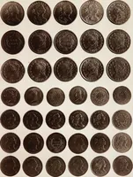 An illustration from Monograph of United States cents and half cents issued between the years 1793 and 1857: to which is added a table of the principal coins, tokens, jetons, medalets, patterns of coinage and Washington pieces, generally classified under the head of colonial coins. A contribution to the numismatic history of the United States (1879)