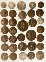 An illustration from Monograph of United States cents and half cents issued between the years 1793 and 1857: to which is added a table of the principal coins, tokens, jetons, medalets, patterns of coinage and Washington pieces, generally classified under the head of colonial coins. A contribution to the numismatic history of the United States (1879)