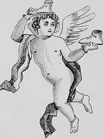 An illustration from The history of signboards : from the earliest times to the present day (1866)