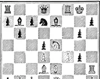 An illustration from A memorial to William Steinitz; containing a selection of his games chronologically arranged with an analysis of play (1901)