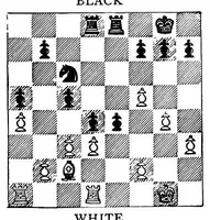 An illustration from The Hastings chess tournament 1895. Containing the authorised account of the 230 games played Aug.-Sept. 1895 (1896)