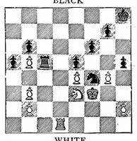 An illustration from The Hastings chess tournament 1895. Containing the authorised account of the 230 games played Aug.-Sept. 1895 (1896)