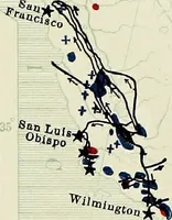 An illustration from Hammond's business atlas of economic geography: a new series of maps showing: relief of the land, temperature, rainfall, natural vegetation, productive and non-productive regions, mineral products, agricultural products, distribution of population, etc., etc (1921)