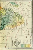 An illustration from Hammond's business atlas of economic geography: a new series of maps showing: relief of the land, temperature, rainfall, natural vegetation, productive and non-productive regions, mineral products, agricultural products, distribution of population, etc., etc (1921)