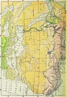 An illustration from Hammond's business atlas of economic geography: a new series of maps showing: relief of the land, temperature, rainfall, natural vegetation, productive and non-productive regions, mineral products, agricultural products, distribution of population, etc., etc (1921)