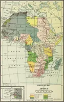 An illustration from Hammond's business atlas of economic geography: a new series of maps showing: relief of the land, temperature, rainfall, natural vegetation, productive and non-productive regions, mineral products, agricultural products, distribution of population, etc., etc (1921)