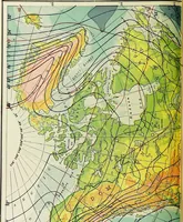 An illustration from Hammond's business atlas of economic geography: a new series of maps showing: relief of the land, temperature, rainfall, natural vegetation, productive and non-productive regions, mineral products, agricultural products, distribution of population, etc., etc (1921)