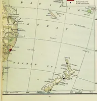 An illustration from Hammond's business atlas of economic geography: a new series of maps showing: relief of the land, temperature, rainfall, natural vegetation, productive and non-productive regions, mineral products, agricultural products, distribution of population, etc., etc (1921)