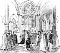 An illustration from A concise history of freemasonry (1904)
