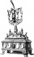 An illustration from Dinanderie; a history and description of mediæval art work in copper, brass and bronze (1910)