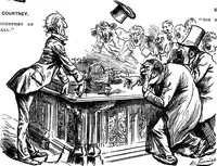 An illustration from M.P.'s in session, from Mr. Punch's parliamentary portrait gallery (1889)
