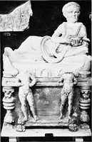 An illustration from Studies in ancient furniture; couches and beds of the Greeks, Etruscans and Romans (1905)