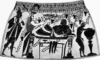 An illustration from Studies in ancient furniture; couches and beds of the Greeks, Etruscans and Romans (1905)