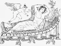 An illustration from Studies in ancient furniture; couches and beds of the Greeks, Etruscans and Romans (1905)